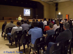 Merlin's bat talk to the community of Louis Trichardt in South Africa