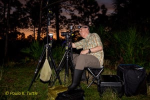 Merlin preparing to photograph the Florida bonneted bats.