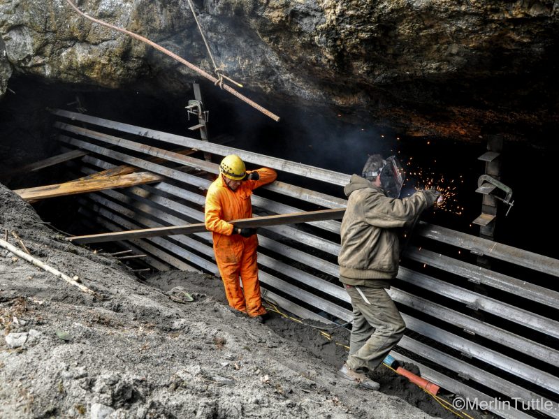 Welders progress at Barton Hill Mine. Welders progress at Barton Hill Mine.